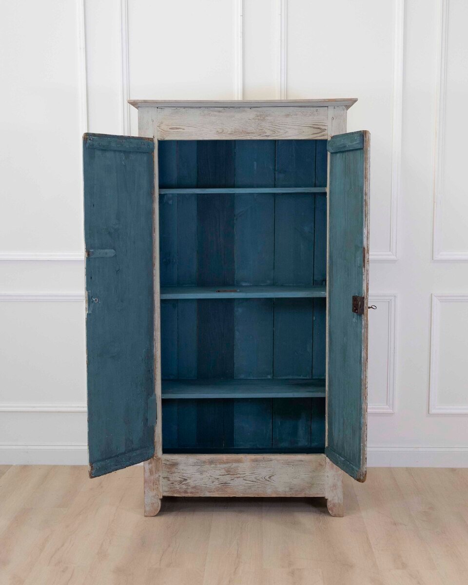French 18th Century Painted Pine Cabinet - JAA
