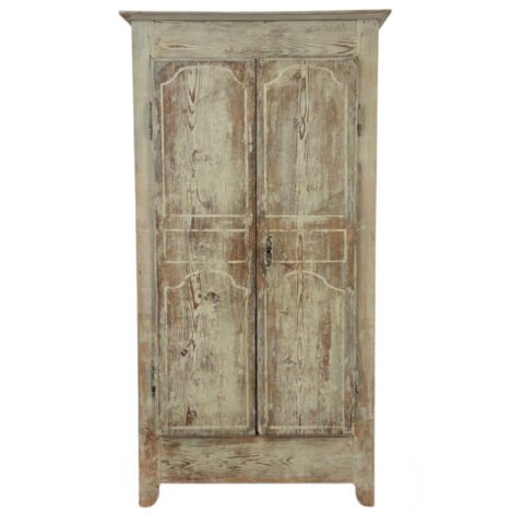 Charming small 18th-century painted pine cabinet from Uzès