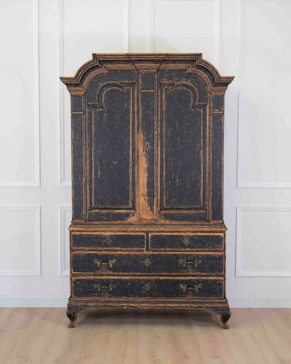 On Hold - 18th Century Period Rococo Cabinet with Unusual Door Panels - JAA