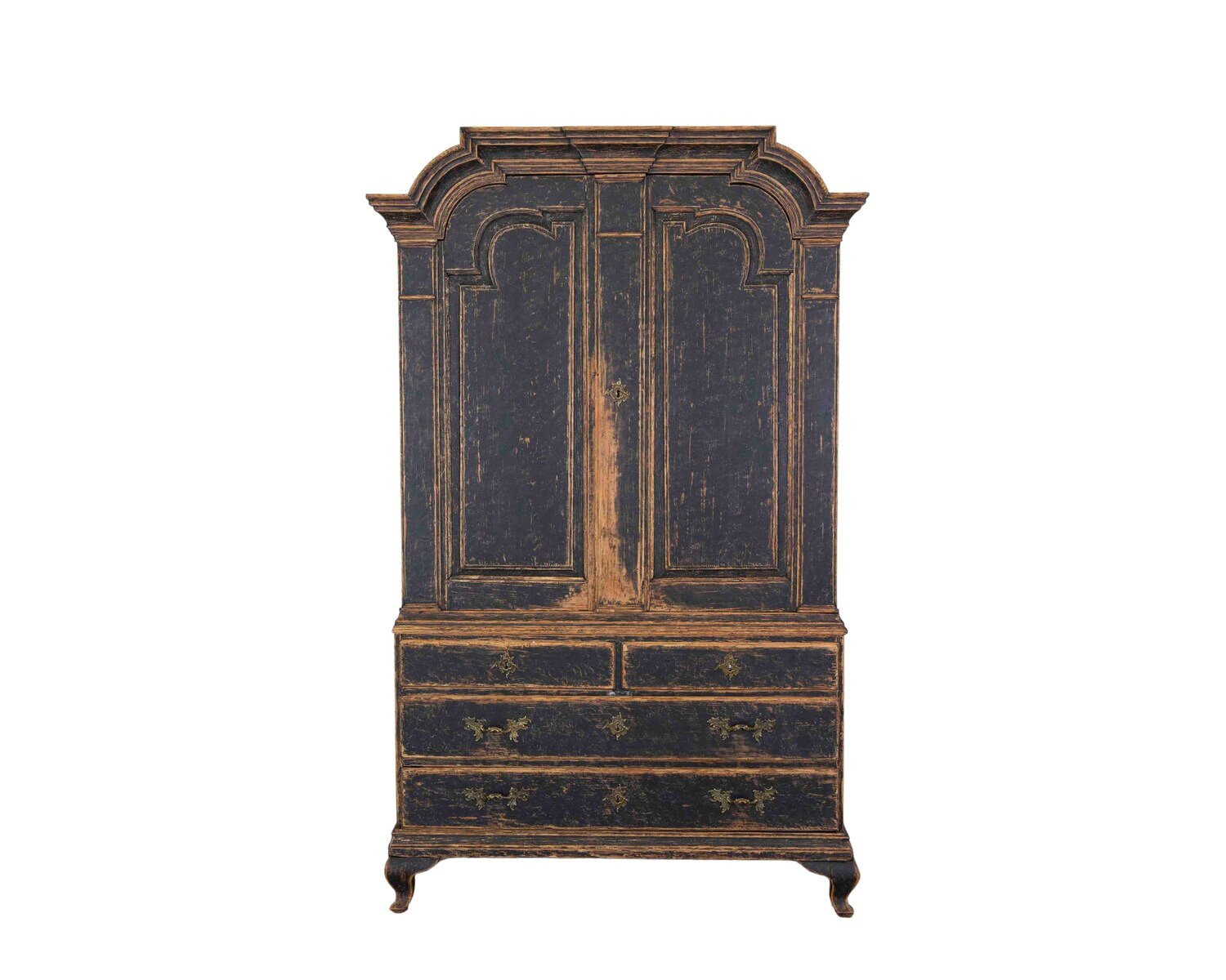 On Hold - 18th Century Period Rococo Cabinet with Unusual Door Panels - JAA