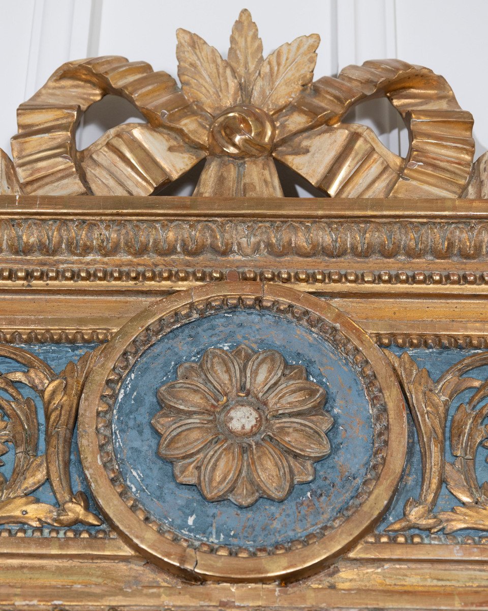 Beautiful Gustavian Stockholms work mirror, scraped down to original paint, circa 1800 - JAA