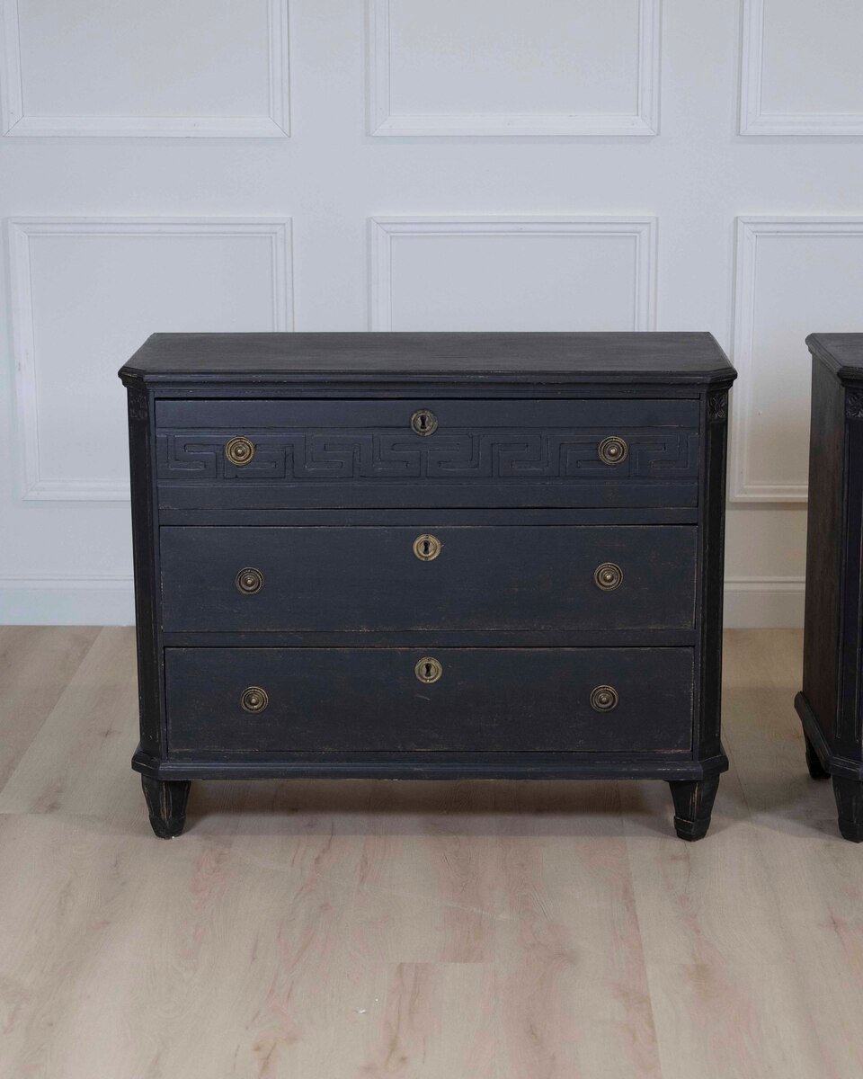 Pair of Swedish Gustavian Style Chests of Drawers - JAA