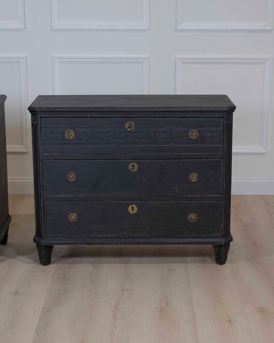 Pair of Swedish Gustavian Style Chests of Drawers - JAA