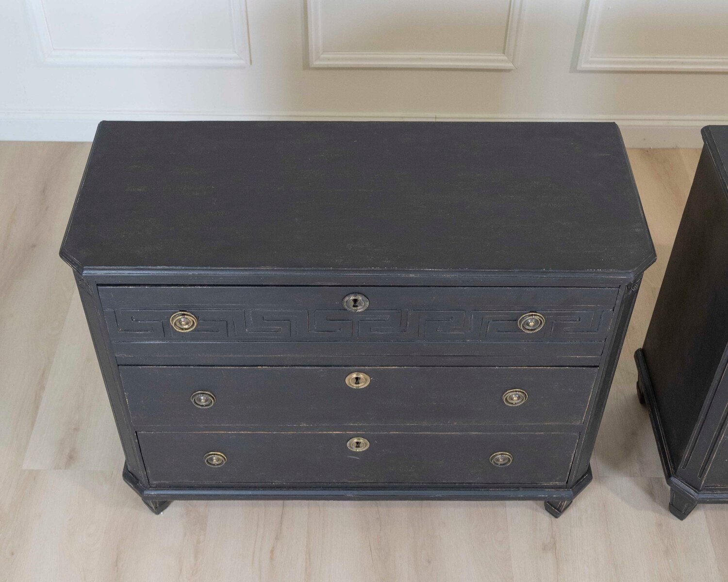 Pair of Swedish Gustavian Style Chests of Drawers - JAA
