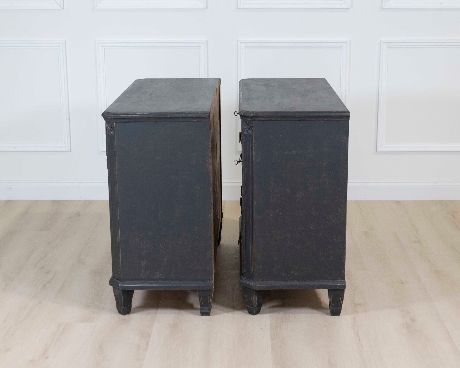 Pair of Swedish Gustavian Style Chests of Drawers - JAA