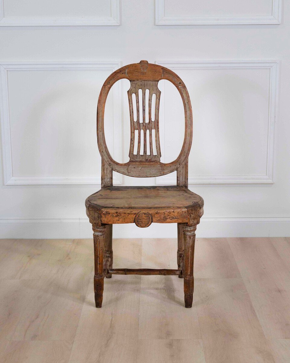19th Century Provincial Gustavian Chair in Original Paint - JAA