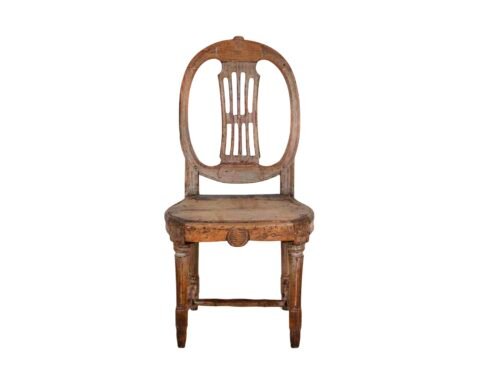 19th Century Provincial Gustavian Chair in Original Paint