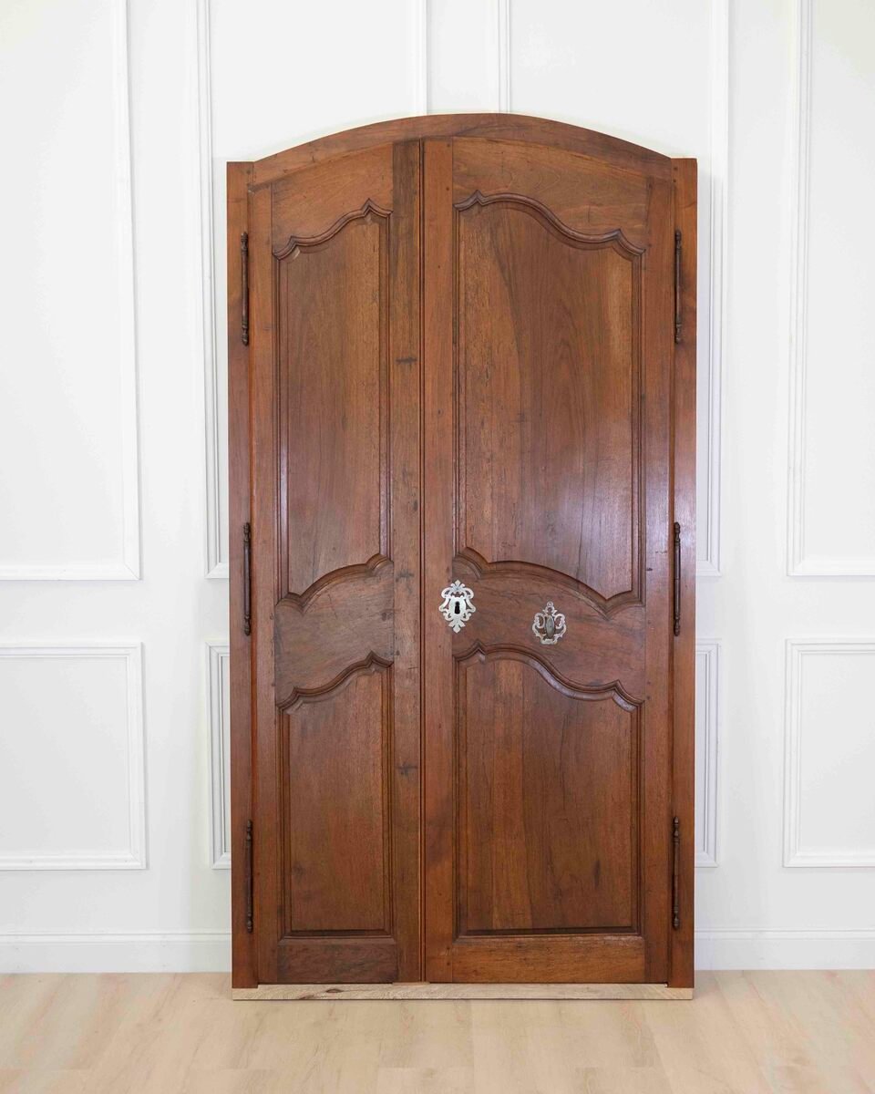 19th Century Louis XV Style Walnut Double Communication Doors - JAA