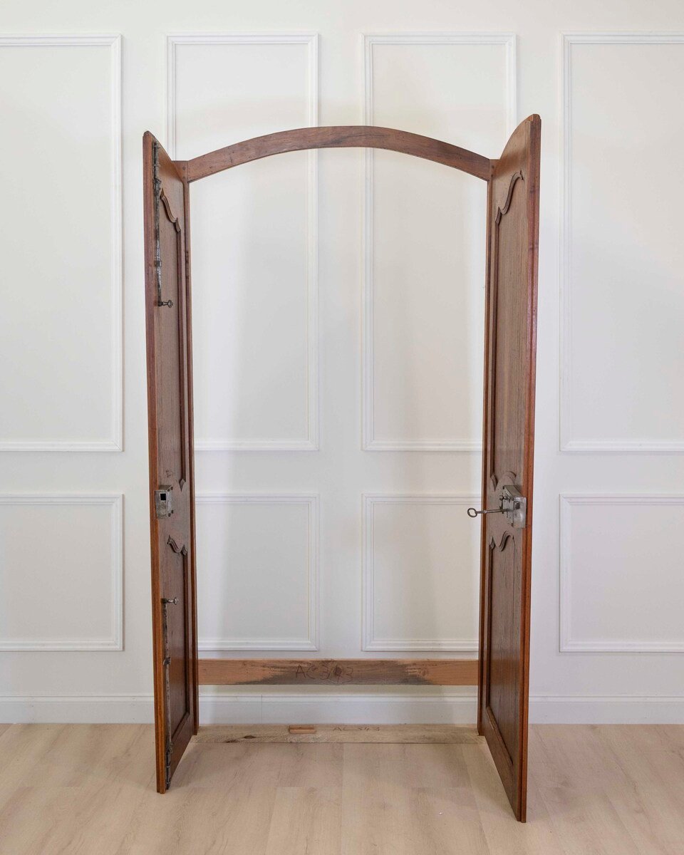 19th Century Louis XV Style Walnut Double Communication Doors - JAA