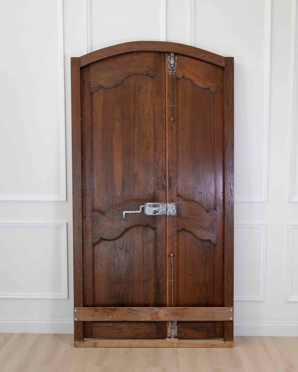 19th Century Louis XV Style Walnut Double Communication Doors - JAA