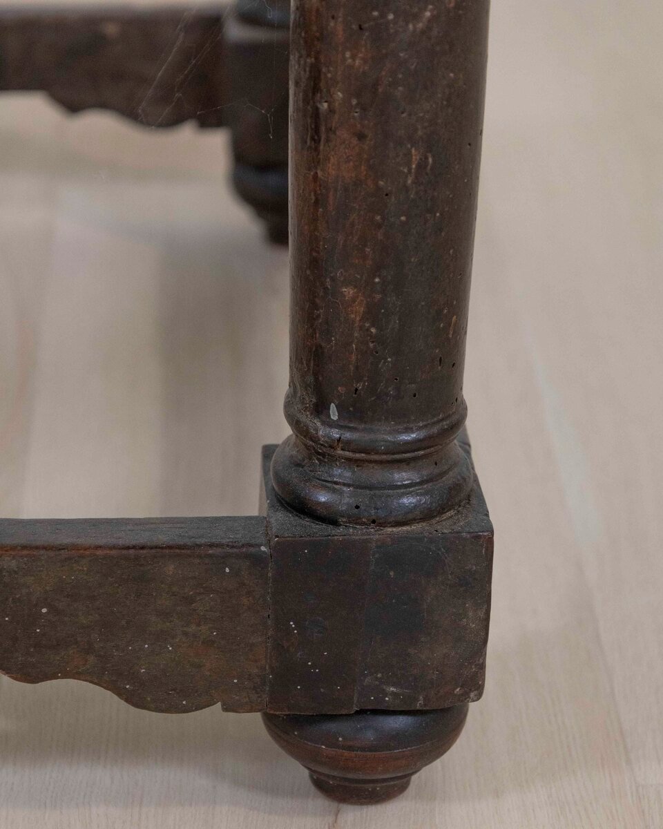17th Century Italian walnut square side table - JAA