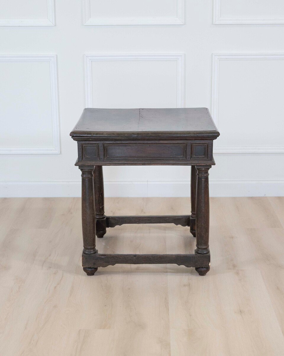 17th Century Italian walnut square side table - JAA