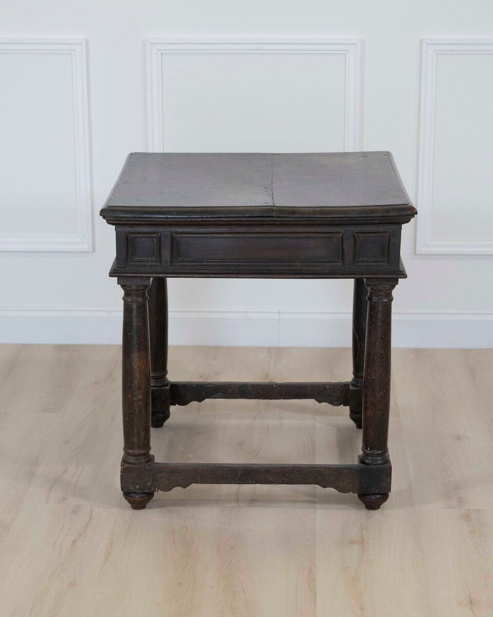 17th Century Italian walnut square side table - JAA