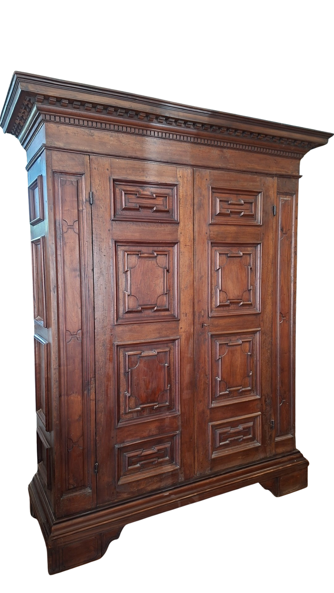 Large 17th-century walnut wardrobe