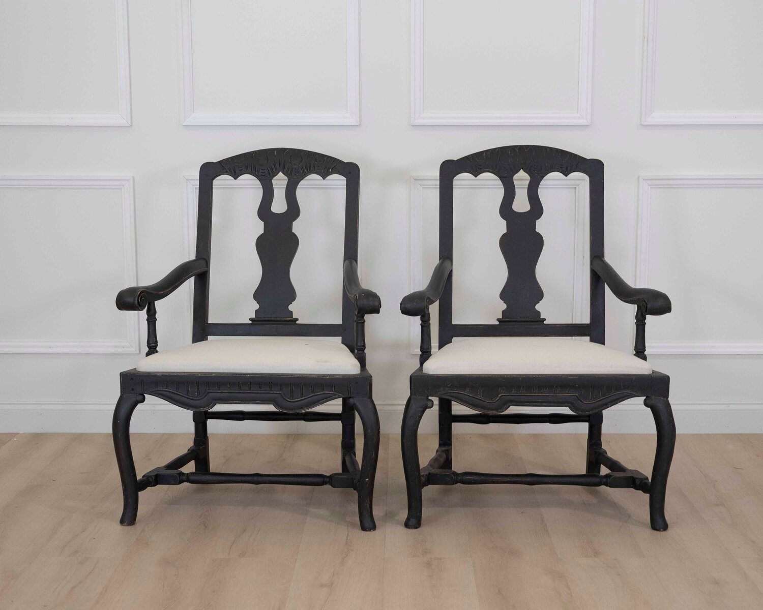 Pair of Swedish Baroque Style Armchairs - JAA