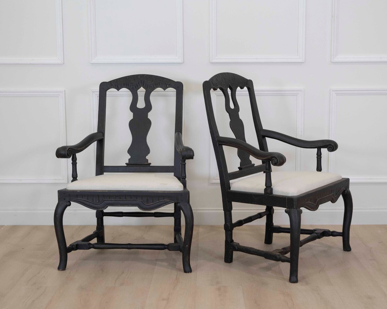 Pair of Swedish Baroque Style Armchairs - JAA