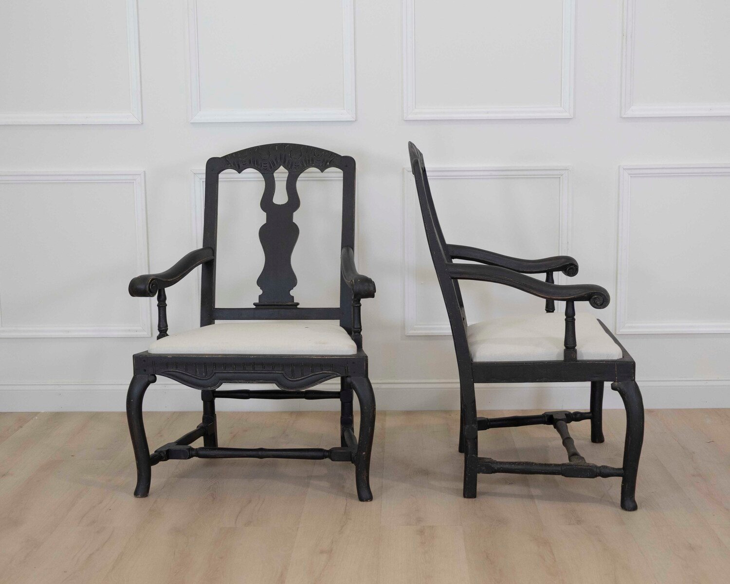 Pair of Swedish Baroque Style Armchairs - JAA