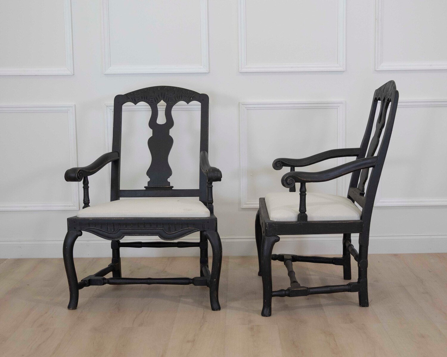 Pair of Swedish Baroque Style Armchairs - JAA