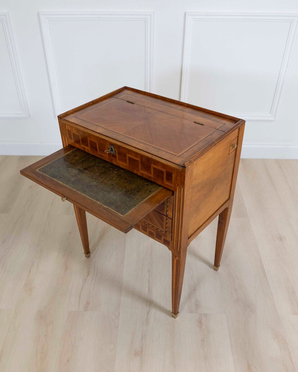 Louis XVI Marquetry Chiffonier Table - JAA