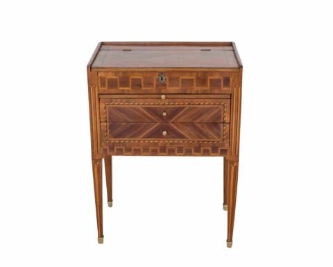 Louis XVI Marquetry Chiffonier Table