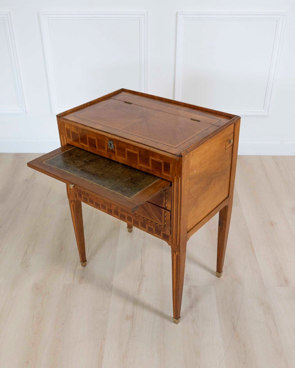 Louis XVI Marquetry Chiffonier Table - JAA