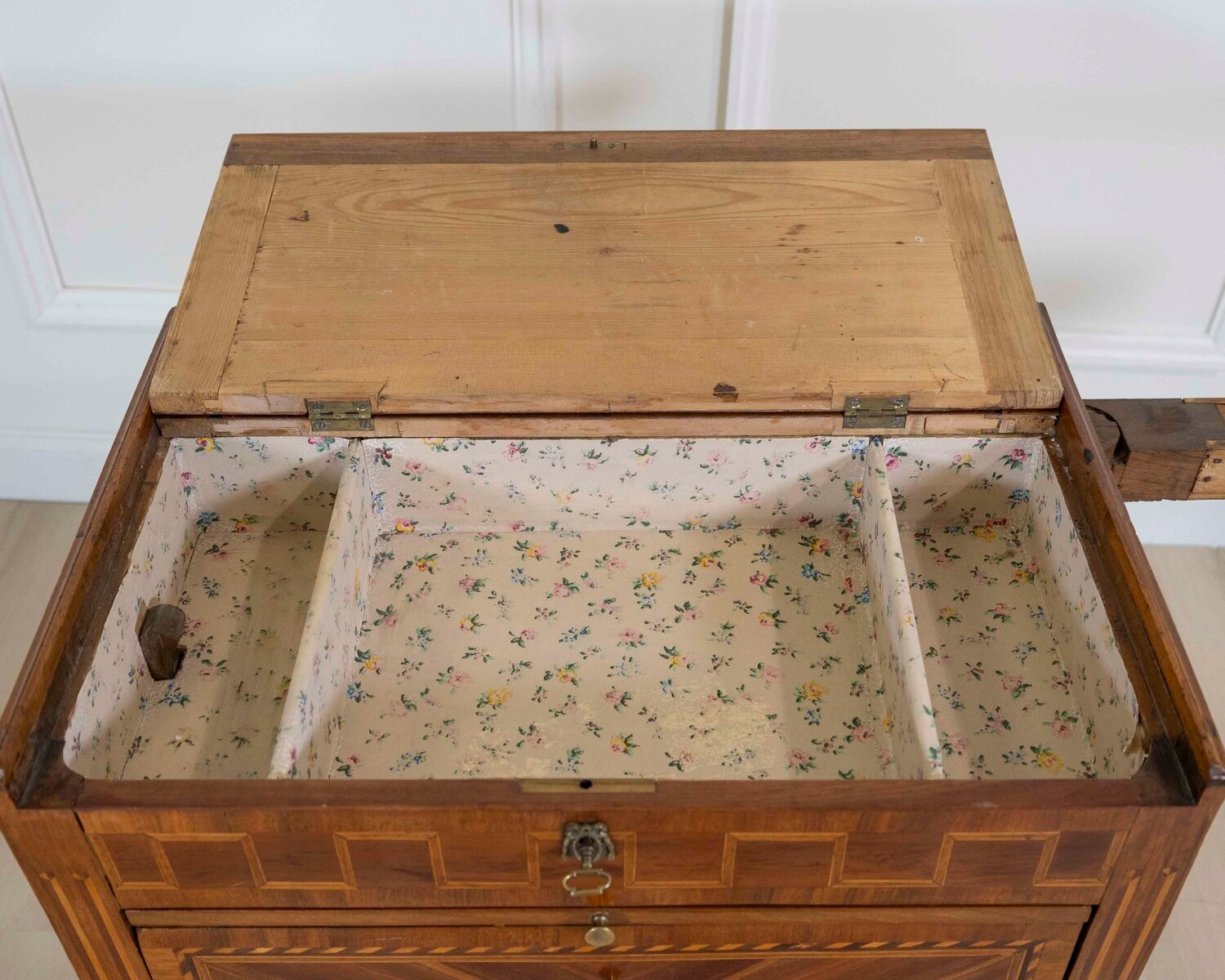 Louis XVI Marquetry Chiffonier Table - JAA