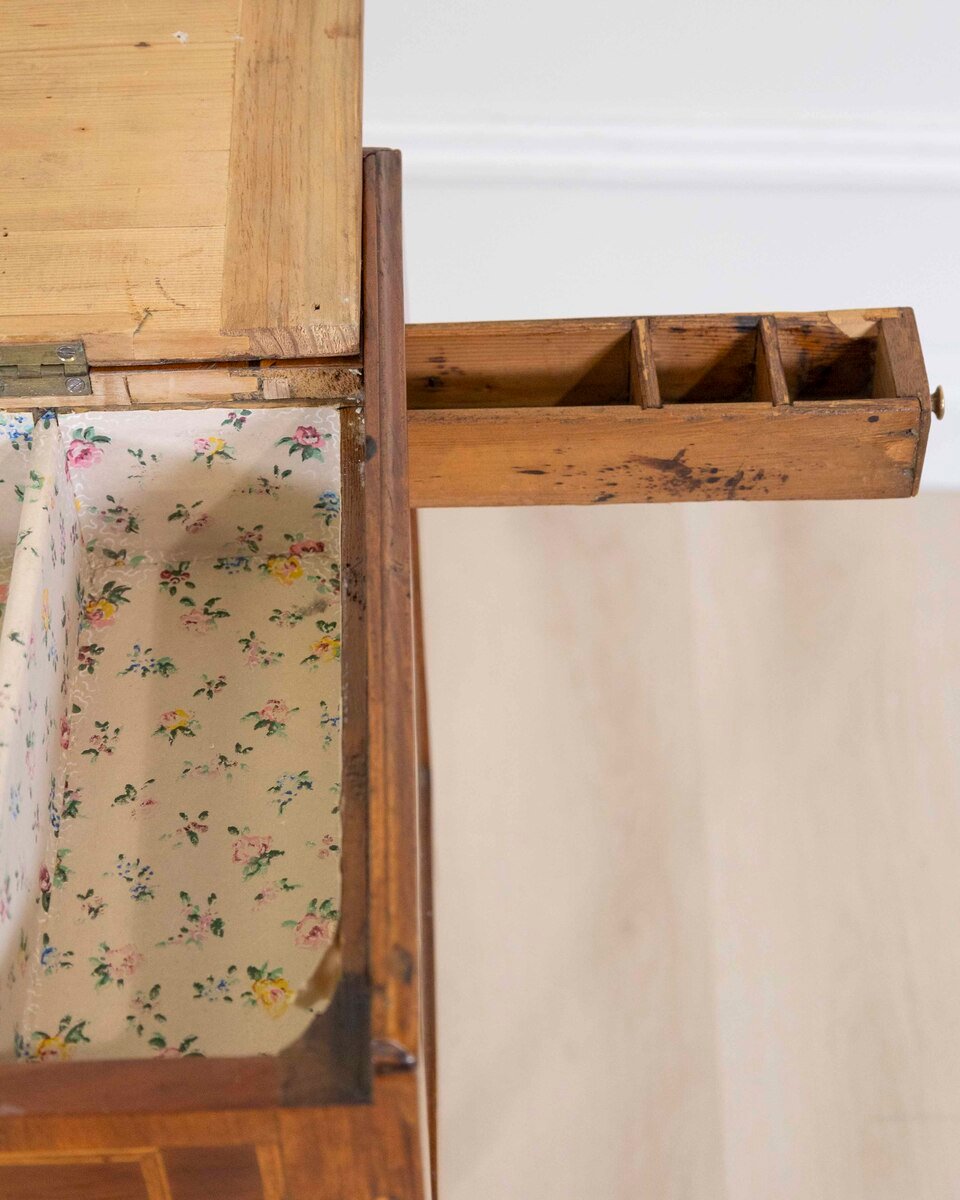 Louis XVI Marquetry Chiffonier Table - JAA