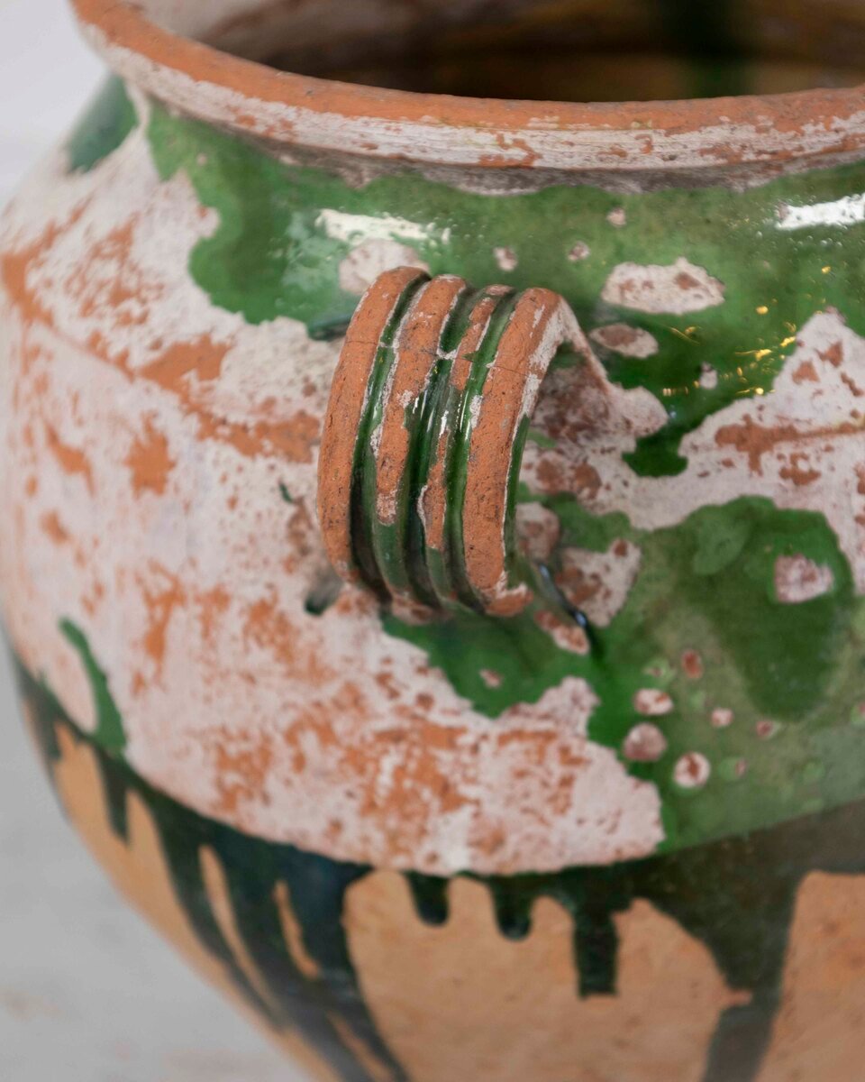 French 19th Century Green-Glaze Confit Pot - JAA