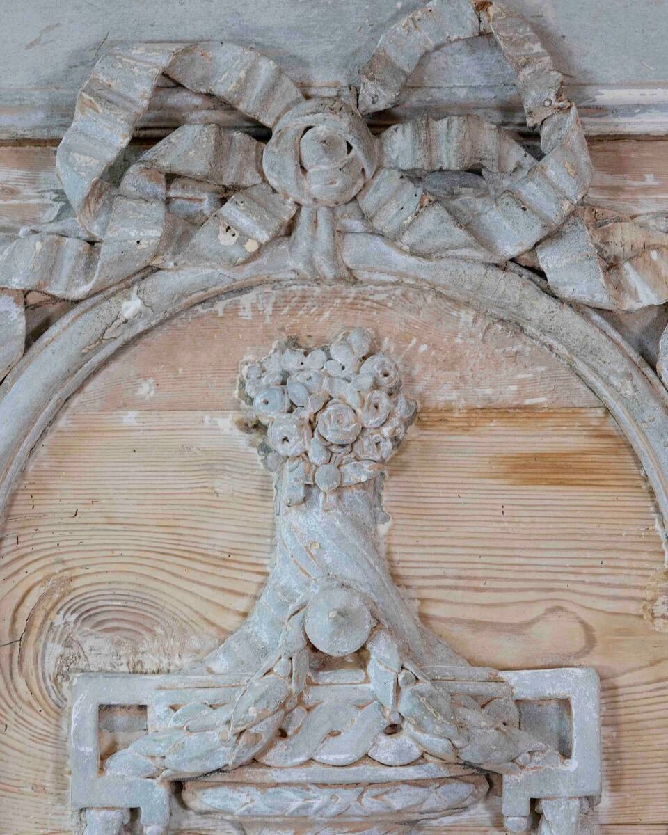 Late 18th Century French Carved Boiserie Panel with Original Paint - JAA