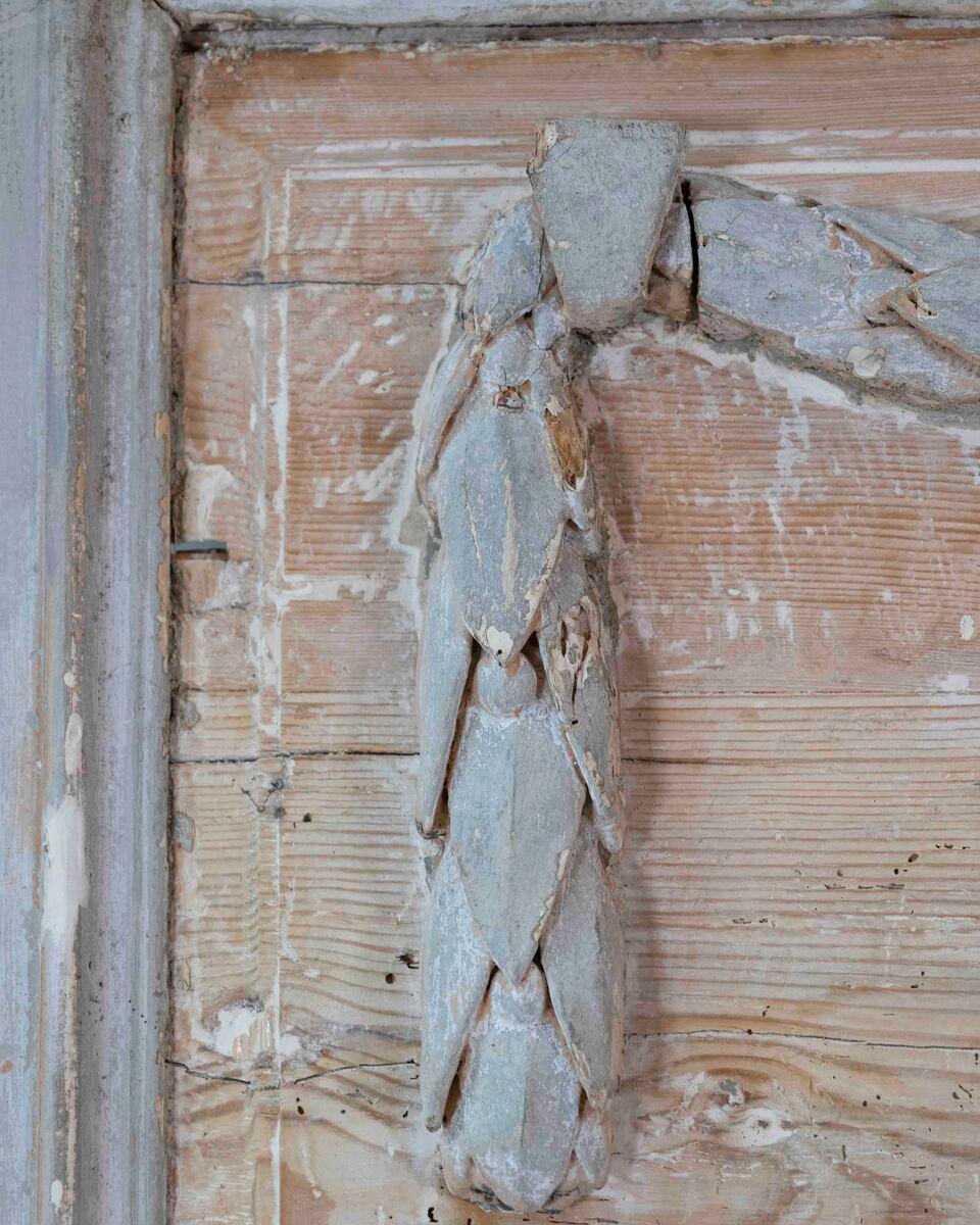 Late 18th Century French Carved Boiserie Panel with Original Paint - JAA