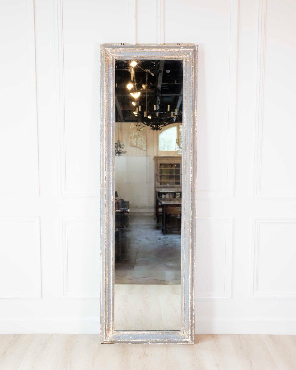 19th Century Antique French Painted Dressing Mirror - JAA