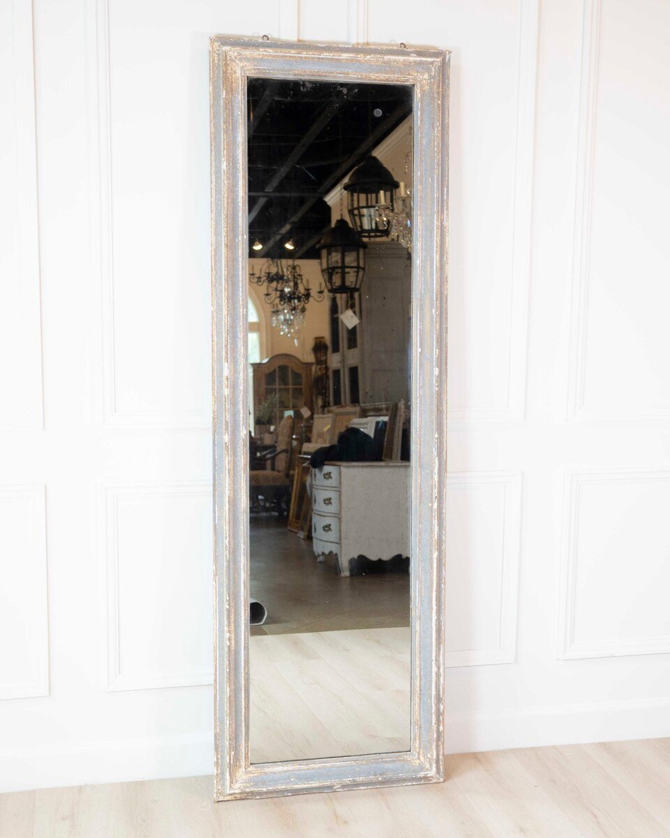 19th Century Antique French Painted Dressing Mirror - JAA