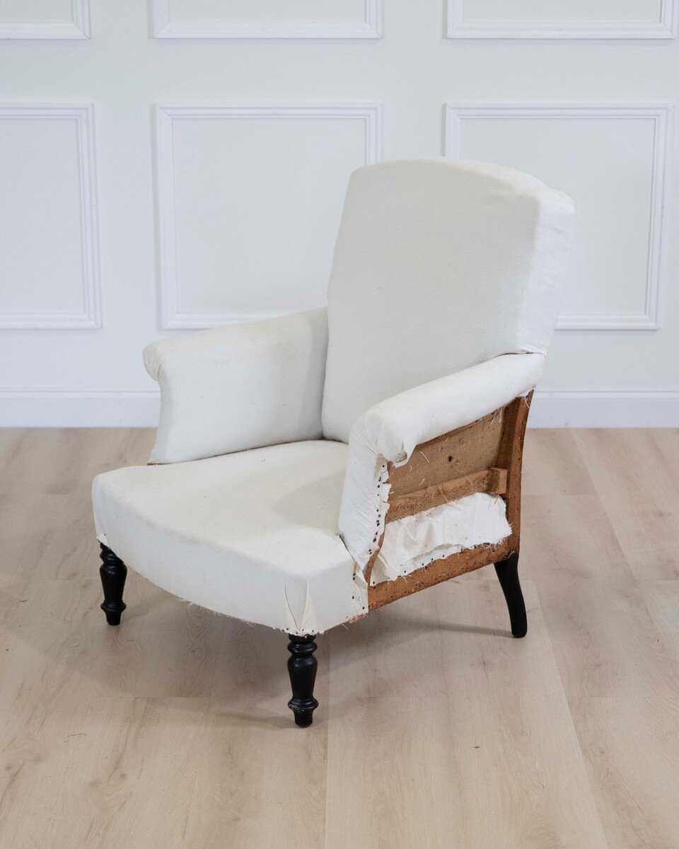 19th Century Napoleon III French Chair, Ready to Upholster - JAA