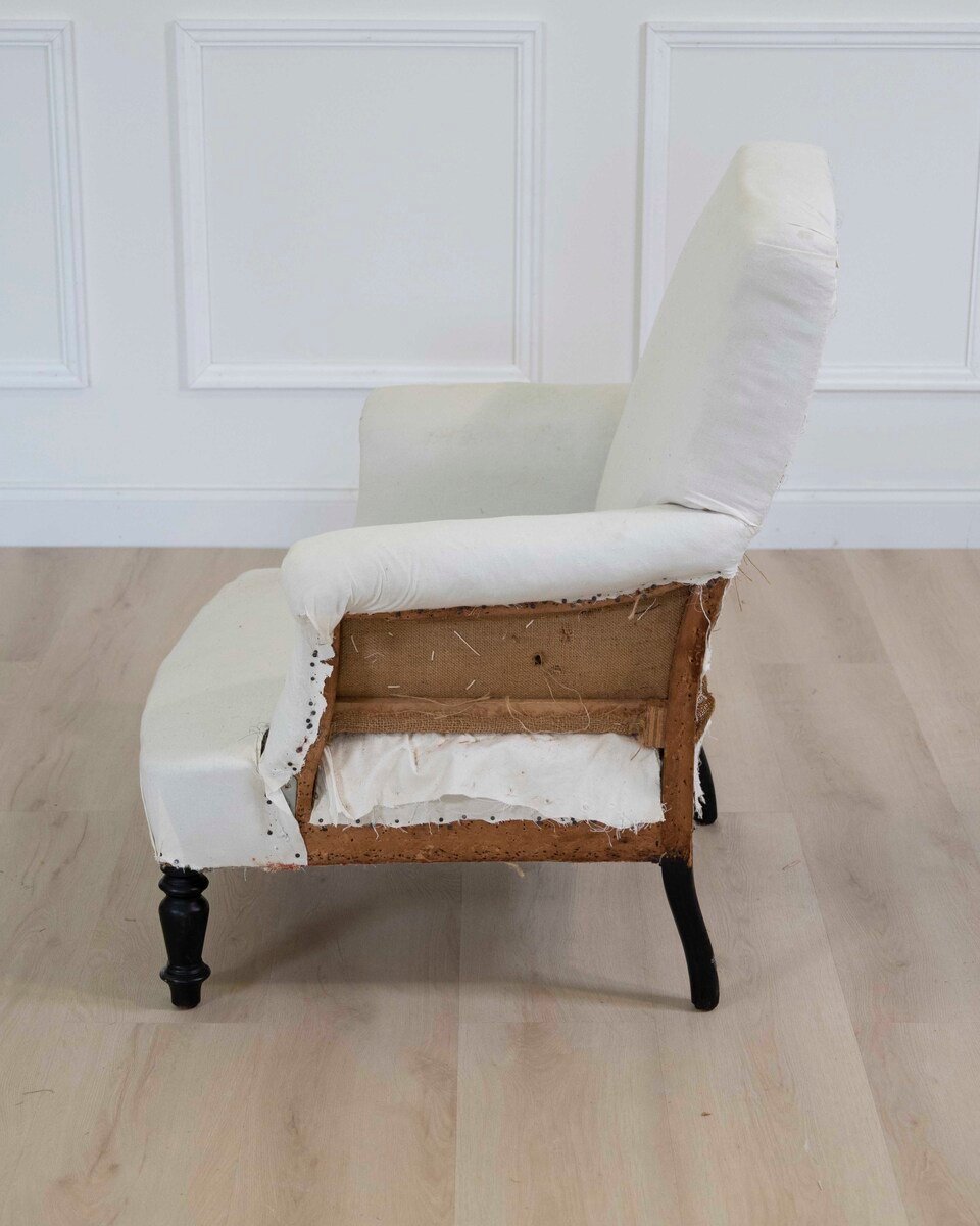 19th Century Napoleon III French Chair, Ready to Upholster - JAA