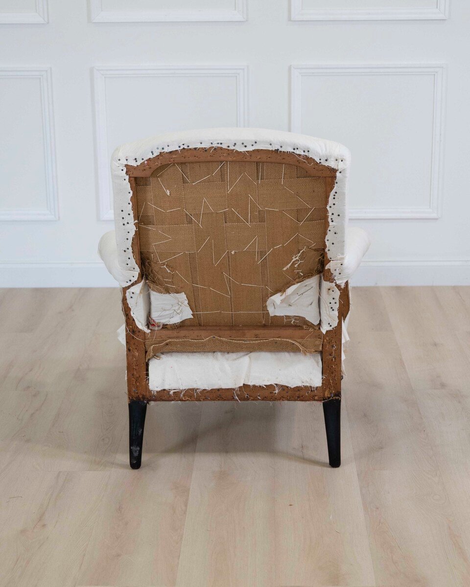 19th Century Napoleon III French Chair, Ready to Upholster - JAA