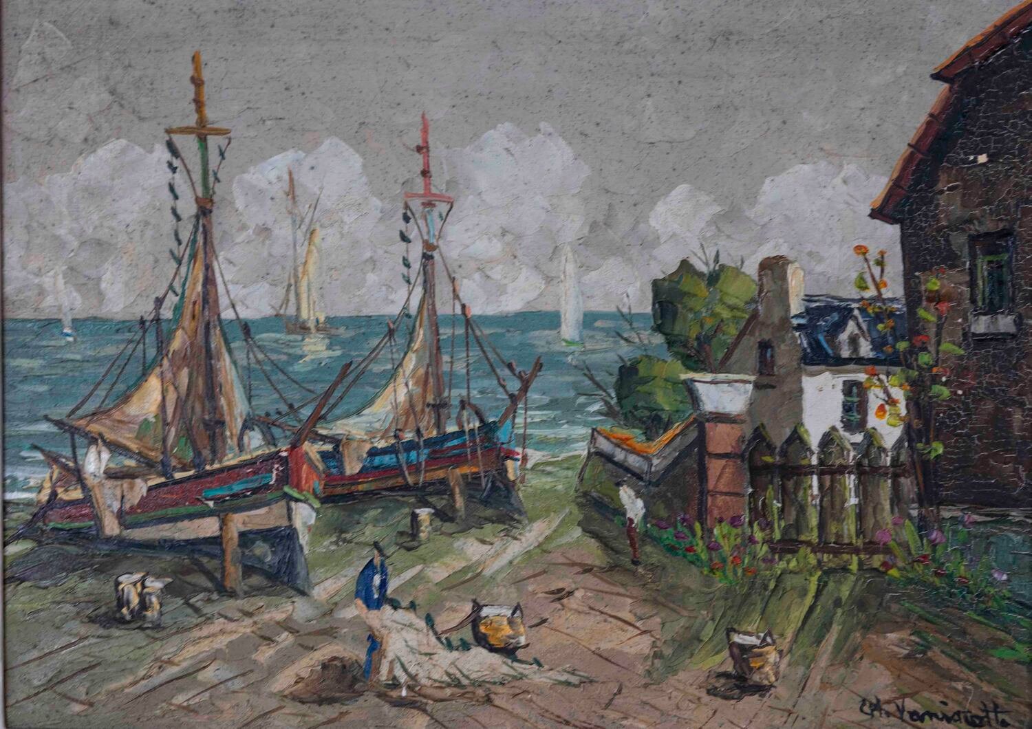 Vaniscotte, Northern Coastal View, Oil on Canvas - JAA