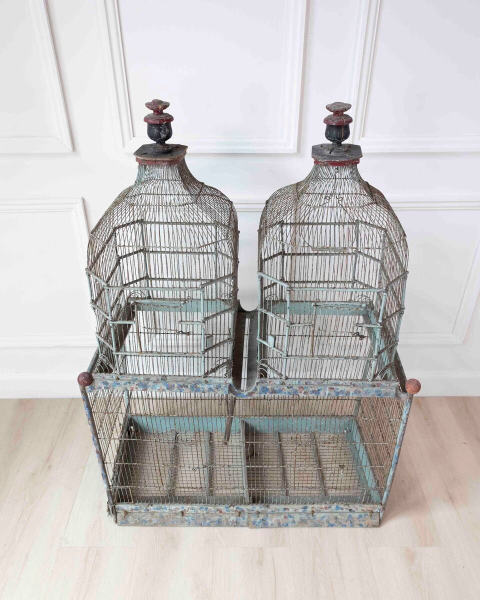 French 19th Century Painted Architectural Birdcage - JAA