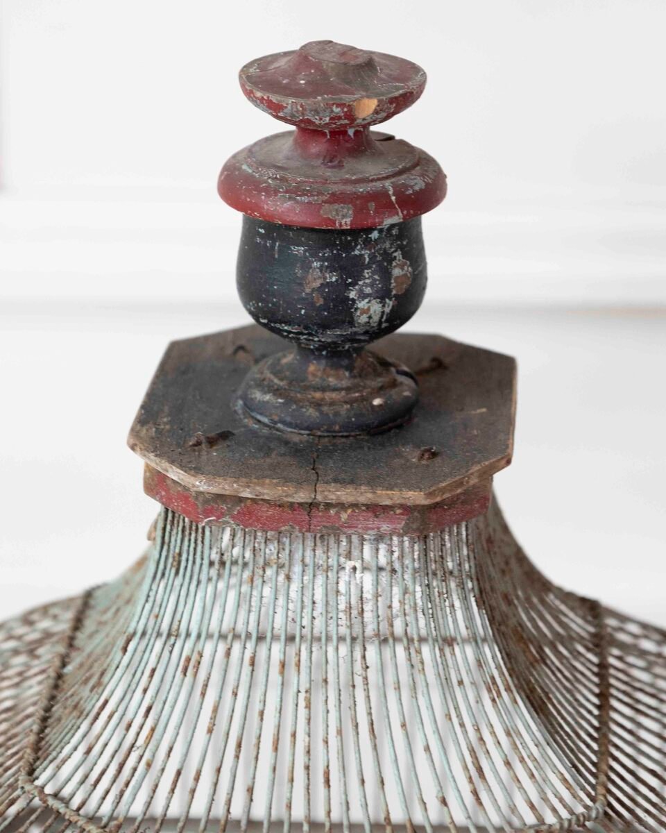 French 19th Century Painted Architectural Birdcage - JAA