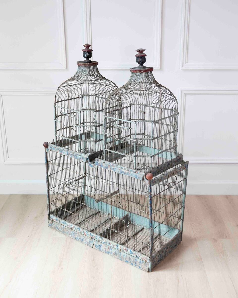 French 19th Century Painted Architectural Birdcage - JAA