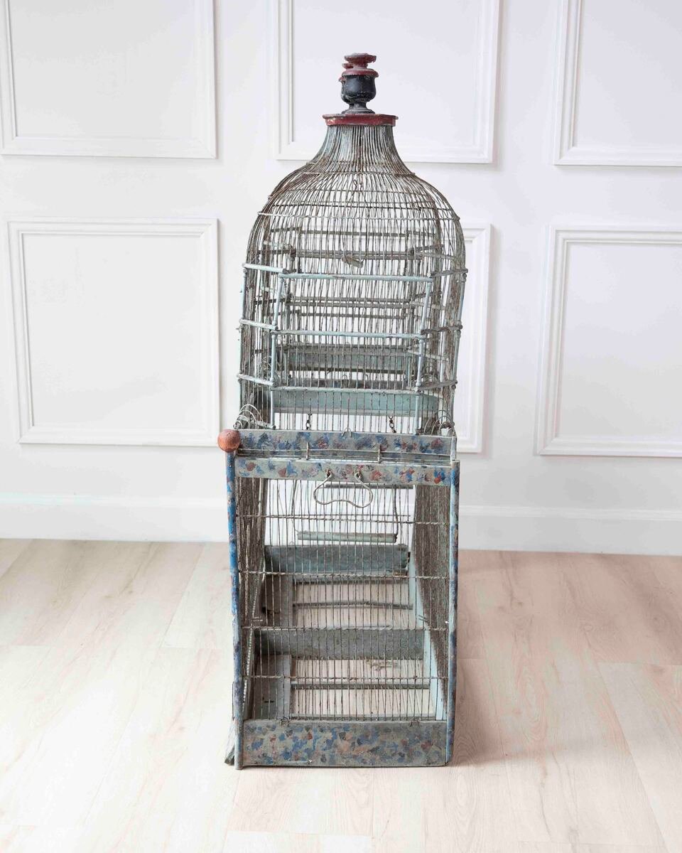 French 19th Century Painted Architectural Birdcage - JAA