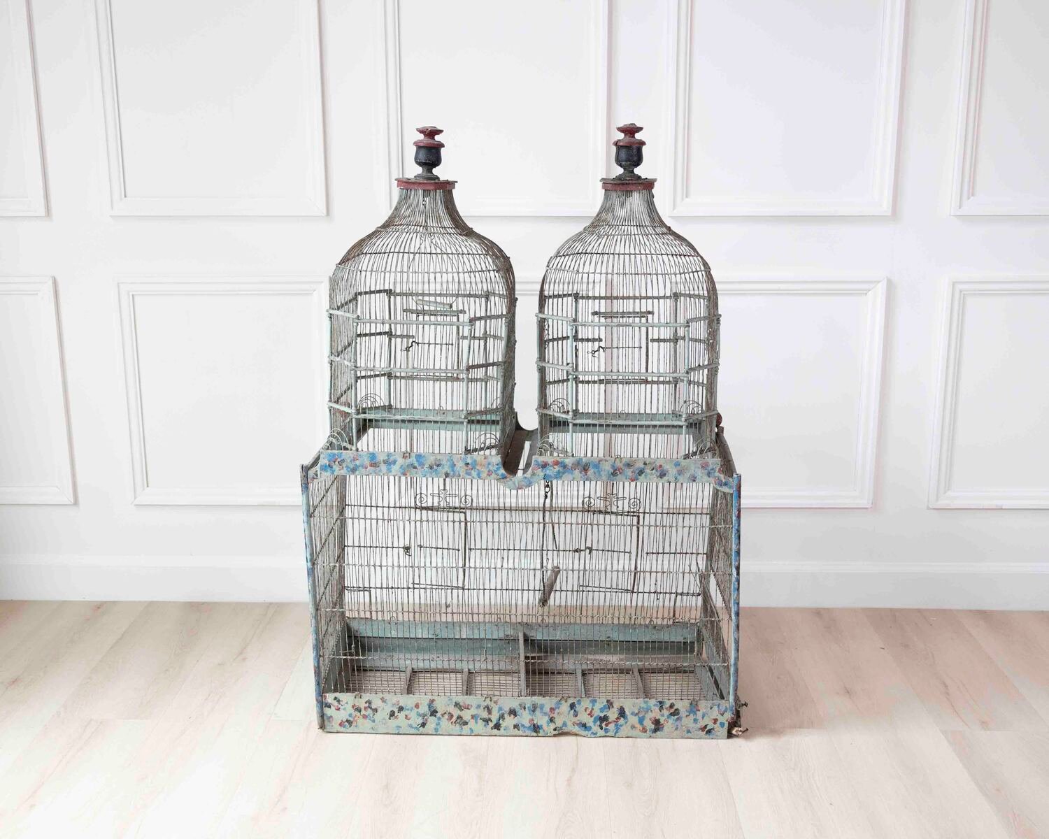 French 19th Century Painted Architectural Birdcage - JAA