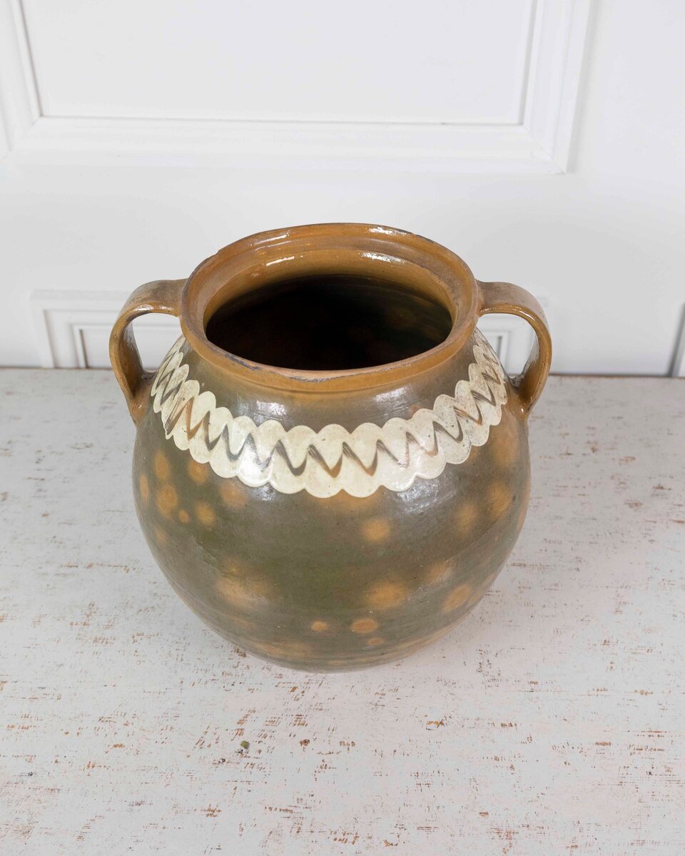 Spanish 20th Century Glazed Pot - JAA