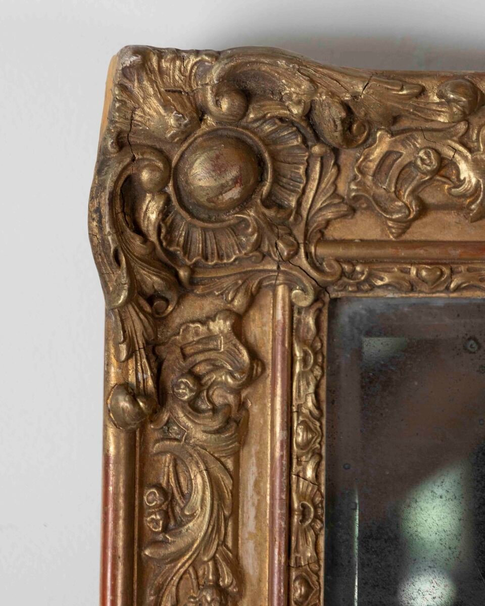 19th Century Gilt Decorated French Mirror - JAA