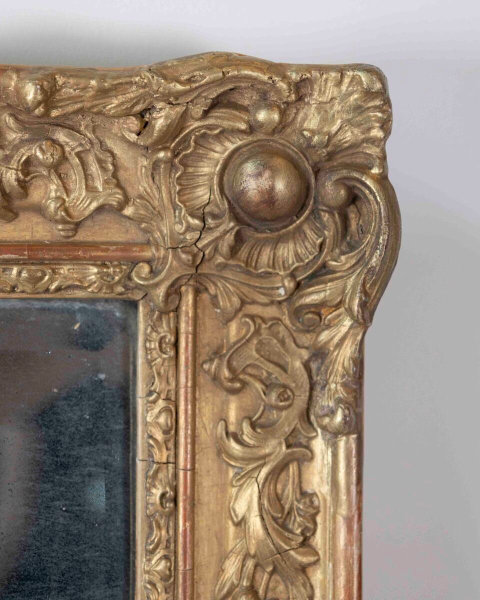 19th Century Gilt Decorated French Mirror - JAA