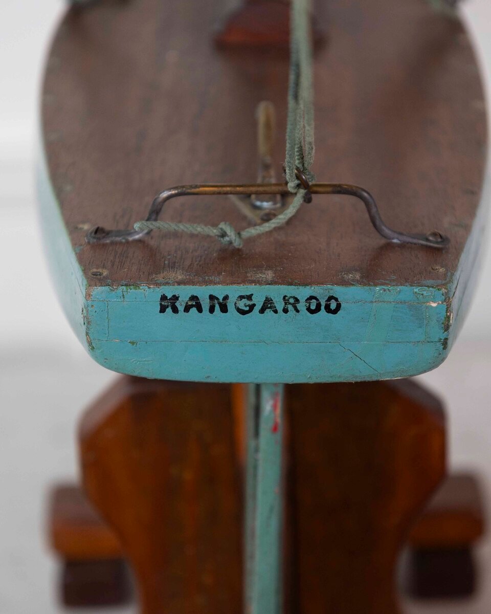 English 20th Century 'Kangaroo' Carved Wood Gaff Cutter Pond Yacht - JAA