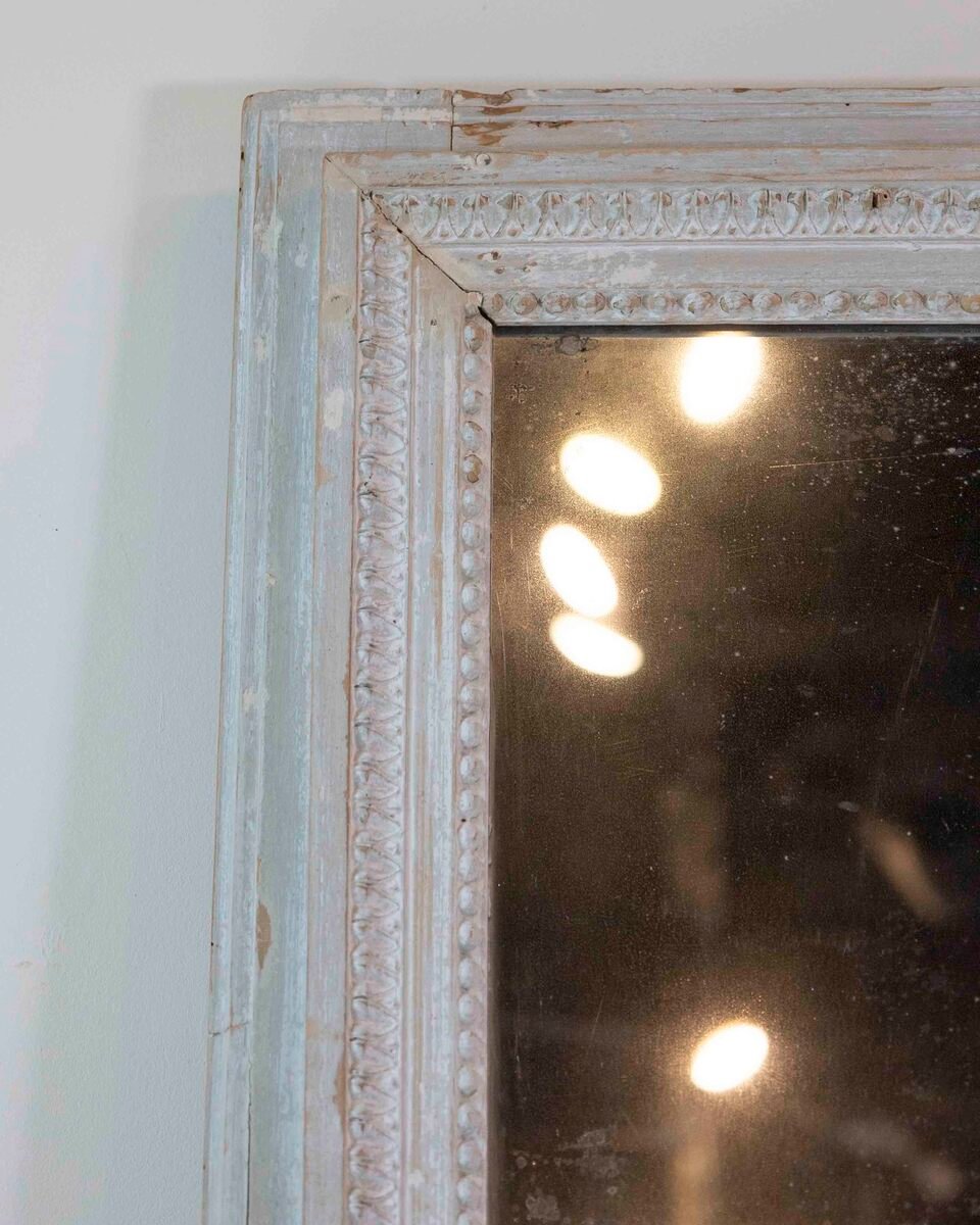 French 18th Century Louis XVI Painted Mirror with Original Glass - JAA