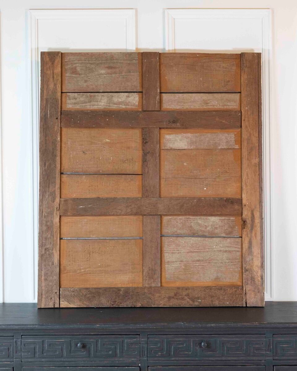 French 18th Century Louis XVI Wood Panel Mirror - JAA