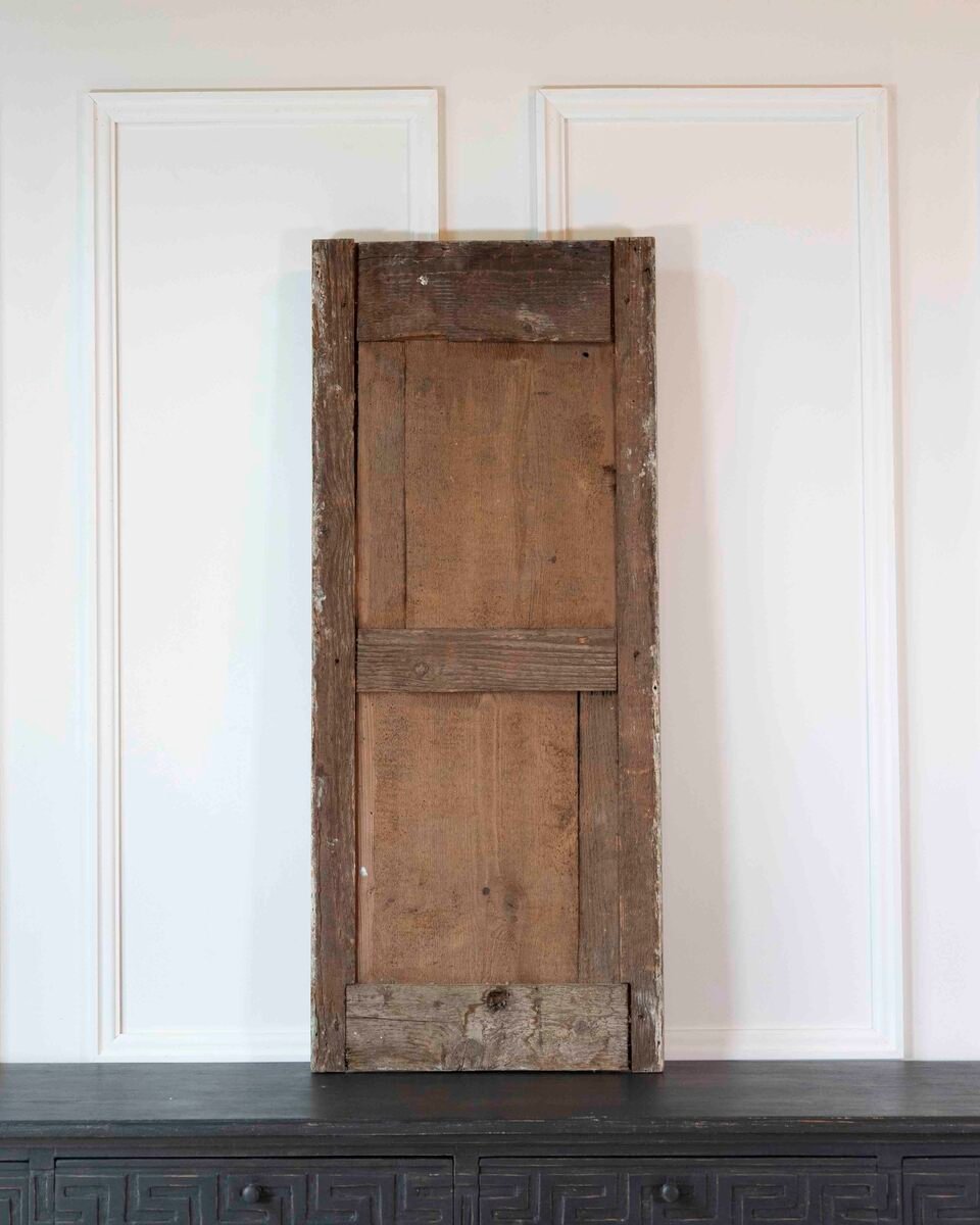French 18th Century Carved Giltwood Mirror with Painted Boiserie Panels - JAA