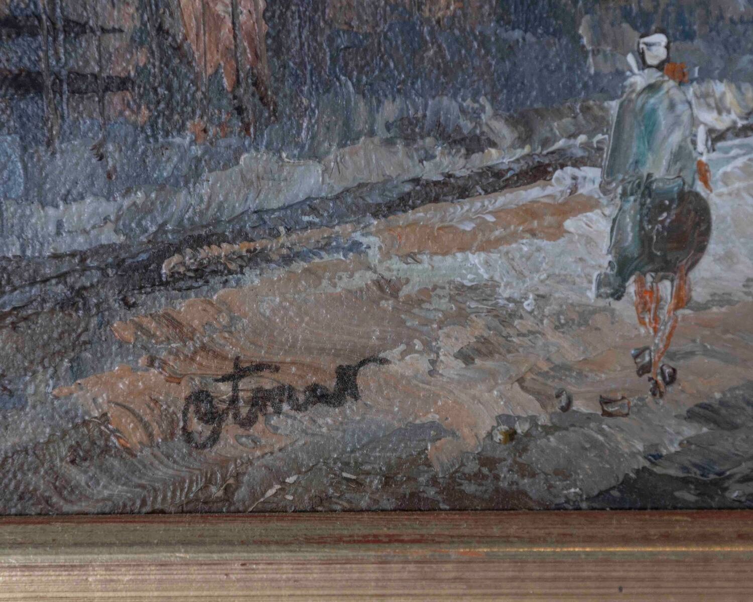 The Porte Saint-Martin, Paris, Oil on Canvas - JAA
