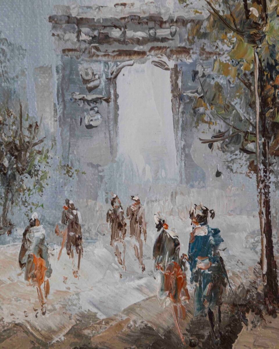 The Porte Saint-Martin, Paris, Oil on Canvas - JAA